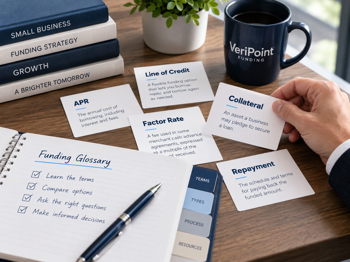 Established business owner reviewing business funding terms and financial documents at a laptop